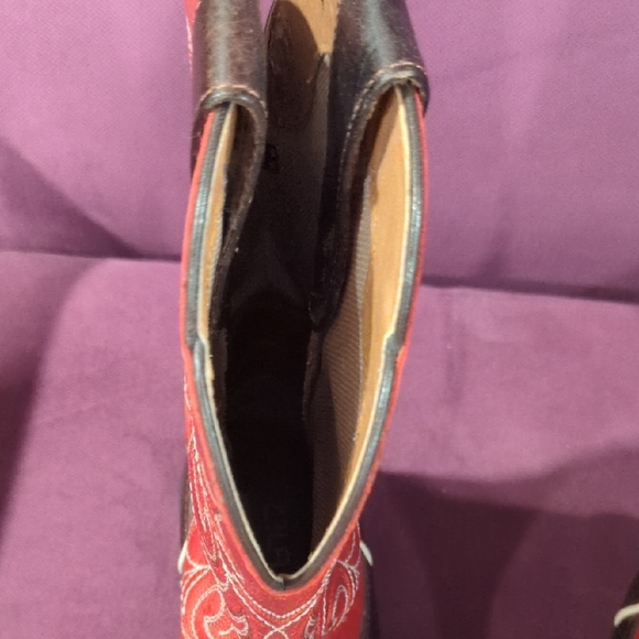 Ariat Red and Brown Heeled Boots - Picture 6 of 10